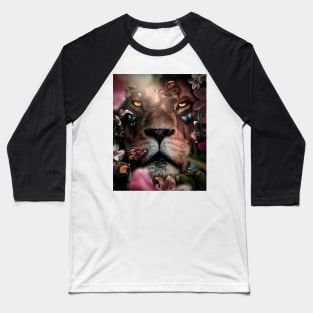 Hiding Lion Baseball T-Shirt